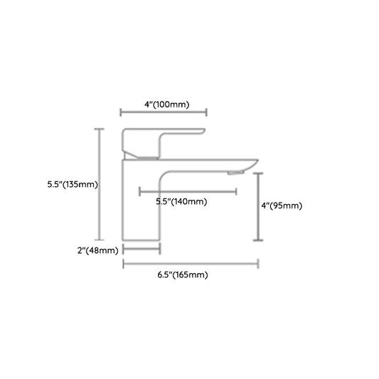 Modern Lever Handles Sink Faucet White Brass Bathroom Sink Faucet Clearhalo 'Bathroom Remodel & Bathroom Fixtures' 'Bathroom Sink Faucets' 'Bathroom Sinks & Faucet Components' 'bathroom_sink_faucets' 'Home Improvement' 'home_improvement' 'home_improvement_bathroom_sink_faucets' 7011185
