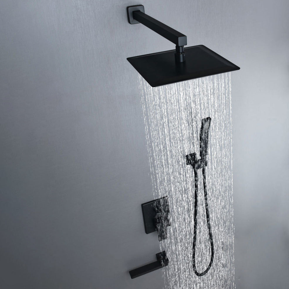 Modern Shower Head Combo Brass Temperature Control Ceiling Mounted Shower Faucet Clearhalo 'Bathroom Remodel & Bathroom Fixtures' 'Home Improvement' 'home_improvement' 'home_improvement_shower_faucets' 'Shower Faucets & Systems' 'shower_faucets' 'Showers & Bathtubs Plumbing' 'Showers & Bathtubs' 7011417
