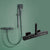 Temperature Control Shower System Adjustable Spray Pattern with Handheld Shower Head Black 2 Clearhalo 'Bathroom Remodel & Bathroom Fixtures' 'Home Improvement' 'home_improvement' 'home_improvement_shower_faucets' 'Shower Faucets & Systems' 'shower_faucets' 'Showers & Bathtubs Plumbing' 'Showers & Bathtubs' 7011449