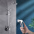 Stainless Steel Shower System Wall Mounted Round Lever Handle Shower System with Riser Silver 4 Clearhalo 'Bathroom Remodel & Bathroom Fixtures' 'Home Improvement' 'home_improvement' 'home_improvement_shower_faucets' 'Shower Faucets & Systems' 'shower_faucets' 'Showers & Bathtubs Plumbing' 'Showers & Bathtubs' 7011459