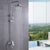 Stainless Steel Shower System Wall Mounted Round Lever Handle Shower System with Riser Chrome 3 Clearhalo 'Bathroom Remodel & Bathroom Fixtures' 'Home Improvement' 'home_improvement' 'home_improvement_shower_faucets' 'Shower Faucets & Systems' 'shower_faucets' 'Showers & Bathtubs Plumbing' 'Showers & Bathtubs' 7011462
