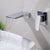 Contemporary Wall Mounted Metal Tub Filler Low Arc Waterfall Bathroom Faucet Silver Square Hand Shower Not Included Clearhalo 'Bathroom Remodel & Bathroom Fixtures' 'Bathtub Faucets' 'bathtub_faucets' 'Home Improvement' 'home_improvement' 'home_improvement_bathtub_faucets' 7011565