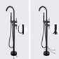 Floor Mounted Copper Freestanding Tub Filler Freestanding High Arc Tub Metal Filler Trim Clearhalo 'Bathroom Remodel & Bathroom Fixtures' 'Bathtub Faucets' 'bathtub_faucets' 'Home Improvement' 'home_improvement' 'home_improvement_bathtub_faucets' 7011576