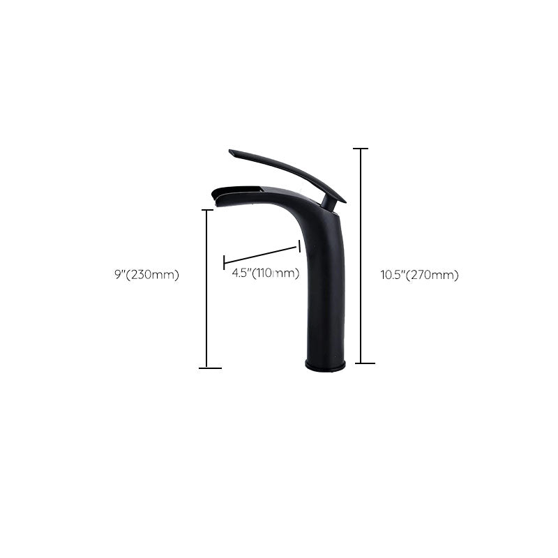 Contemporary Fixed Bathtub Faucet Wall Mounted Waterfall Tub Filler Clearhalo 'Bathroom Remodel & Bathroom Fixtures' 'Bathtub Faucets' 'bathtub_faucets' 'Home Improvement' 'home_improvement' 'home_improvement_bathtub_faucets' 7011639