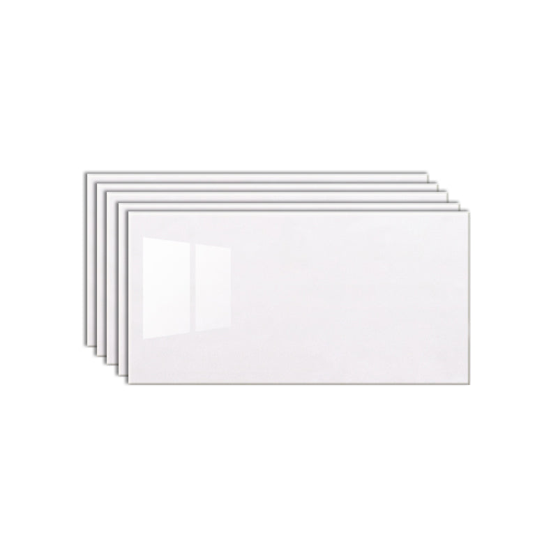 Contemporary Wallpaper Plastic Field Tile Wallpaper with Rectangular Shape Gloss White Clearhalo 'Flooring 'Home Improvement' 'home_improvement' 'home_improvement_peel_stick_blacksplash' 'Peel & Stick Backsplash Tile' 'peel_stick_blacksplash' 'Walls & Ceilings' Walls and Ceiling' 7011705