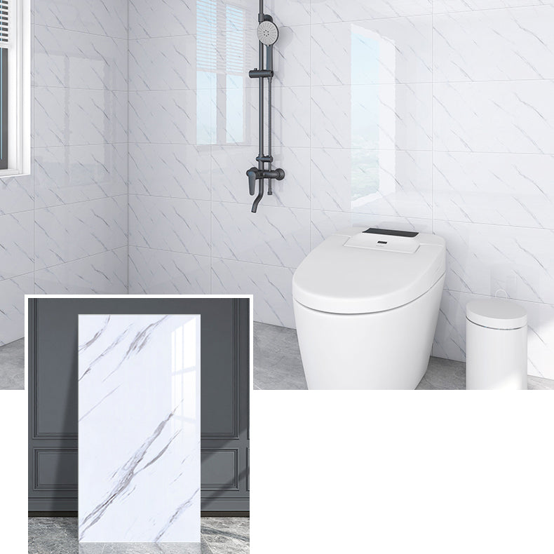 Field Tile Wallpaper Plastic Waterproof Peel and Stick Backsplash with Rectangular Shape White 1' x 2' 50-Piece Set Clearhalo 'Flooring 'Home Improvement' 'home_improvement' 'home_improvement_peel_stick_blacksplash' 'Peel & Stick Backsplash Tile' 'peel_stick_blacksplash' 'Walls & Ceilings' Walls and Ceiling' 7011732