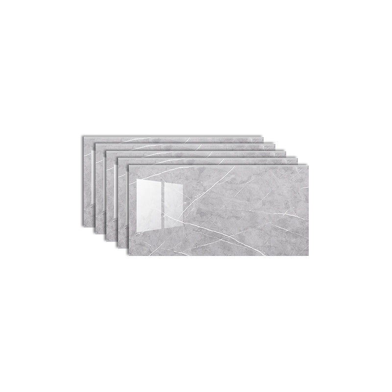 Single Tile Peel and Stick Backsplash Plastic Waterproof Wallpaper with Rectangular Shape Grey Clearhalo 'Flooring 'Home Improvement' 'home_improvement' 'home_improvement_peel_stick_blacksplash' 'Peel & Stick Backsplash Tile' 'peel_stick_blacksplash' 'Walls & Ceilings' Walls and Ceiling' 7011771