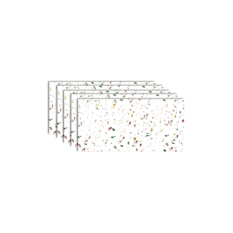 Single Tile Peel and Stick Backsplash Plastic Waterproof Wallpaper with Rectangular Shape Off-White Clearhalo 'Flooring 'Home Improvement' 'home_improvement' 'home_improvement_peel_stick_blacksplash' 'Peel & Stick Backsplash Tile' 'peel_stick_blacksplash' 'Walls & Ceilings' Walls and Ceiling' 7011776