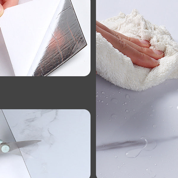 Single Tile Peel and Stick Backsplash Plastic Waterproof Wallpaper with Rectangular Shape Clearhalo 'Flooring 'Home Improvement' 'home_improvement' 'home_improvement_peel_stick_blacksplash' 'Peel & Stick Backsplash Tile' 'peel_stick_blacksplash' 'Walls & Ceilings' Walls and Ceiling' 7011783