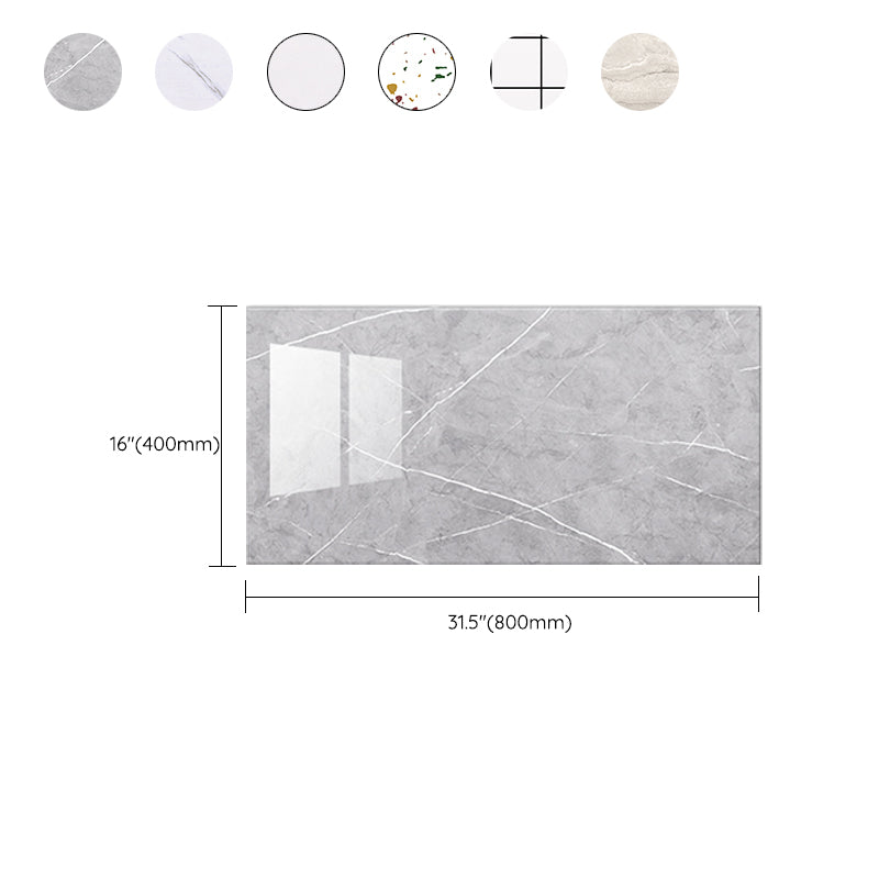 Single Tile Peel and Stick Backsplash Plastic Waterproof Wallpaper with Rectangular Shape Clearhalo 'Flooring 'Home Improvement' 'home_improvement' 'home_improvement_peel_stick_blacksplash' 'Peel & Stick Backsplash Tile' 'peel_stick_blacksplash' 'Walls & Ceilings' Walls and Ceiling' 7011786