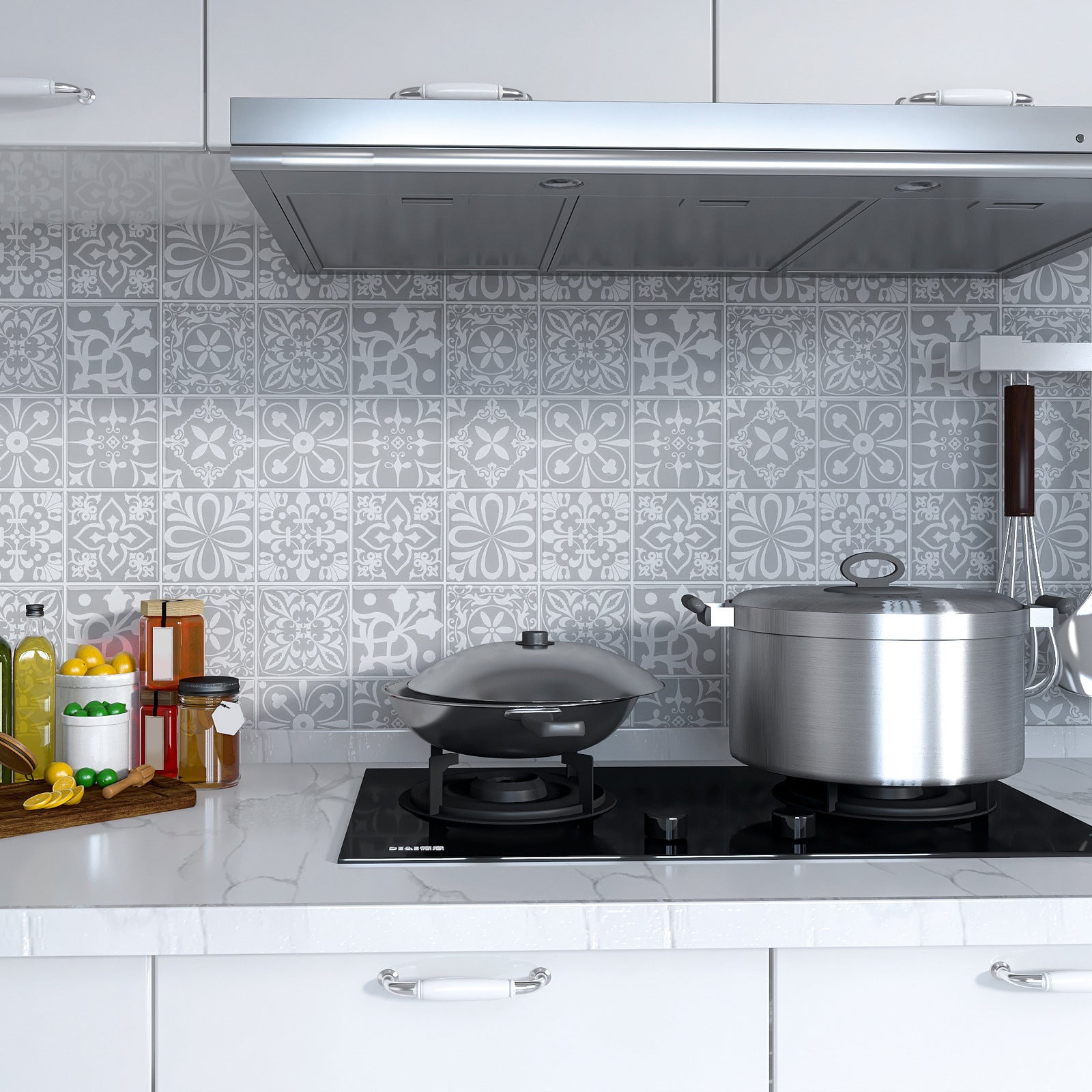 Contemporary Peel & Stick Field Tile Plastic Mosaic Tile Wallpaper 20-Piece Set Clearhalo 'Flooring 'Home Improvement' 'home_improvement' 'home_improvement_peel_stick_blacksplash' 'Peel & Stick Backsplash Tile' 'peel_stick_blacksplash' 'Walls & Ceilings' Walls and Ceiling' 7011787