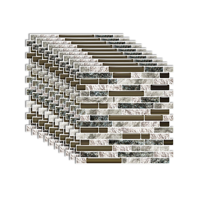 Modern Peel & Stick Mosaic Tile PVC Herringbone Peel and Stick Wall Tile Taupe Clearhalo 'Flooring 'Home Improvement' 'home_improvement' 'home_improvement_peel_stick_blacksplash' 'Peel & Stick Backsplash Tile' 'peel_stick_blacksplash' 'Walls & Ceilings' Walls and Ceiling' 7011809