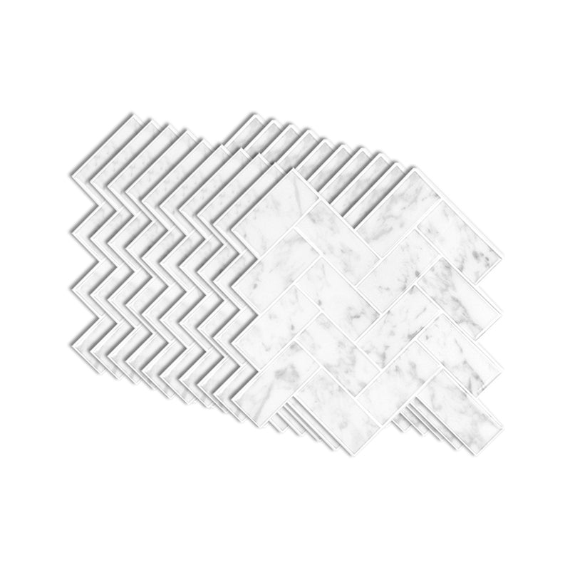Modern Peel & Stick Mosaic Tile PVC Herringbone Peel and Stick Wall Tile Marble Clearhalo 'Flooring 'Home Improvement' 'home_improvement' 'home_improvement_peel_stick_blacksplash' 'Peel & Stick Backsplash Tile' 'peel_stick_blacksplash' 'Walls & Ceilings' Walls and Ceiling' 7011811
