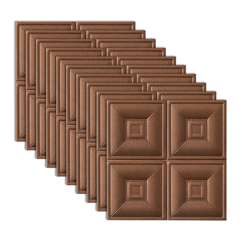 Glam Wall Access Panel PVC Self-Adhesive 3D Embossed Waterproof Wall Panel Coppery Clearhalo 'Flooring 'Home Improvement' 'home_improvement' 'home_improvement_wall_paneling' 'Wall Paneling' 'wall_paneling' 'Walls & Ceilings' Walls and Ceiling' 7011906