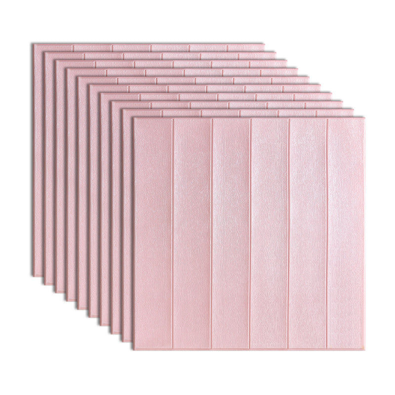 Traditional Wall Panel PVC Self-Adhesive Soundproof Wall Access Panel Pink Clearhalo 'Flooring 'Home Improvement' 'home_improvement' 'home_improvement_wall_paneling' 'Wall Paneling' 'wall_paneling' 'Walls & Ceilings' Walls and Ceiling' 7011930