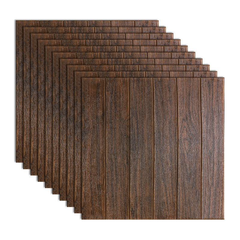 Traditional Wall Panel PVC Self-Adhesive Soundproof Wall Access Panel Walnut Clearhalo 'Flooring 'Home Improvement' 'home_improvement' 'home_improvement_wall_paneling' 'Wall Paneling' 'wall_paneling' 'Walls & Ceilings' Walls and Ceiling' 7011942