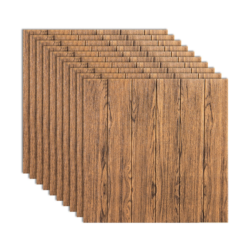 Traditional Paneling PVC Peel and Stick Soundproof Wall Access Panel Dark Wood 0.2" Clearhalo 'Flooring 'Home Improvement' 'home_improvement' 'home_improvement_wall_paneling' 'Wall Paneling' 'wall_paneling' 'Walls & Ceilings' Walls and Ceiling' 7011964