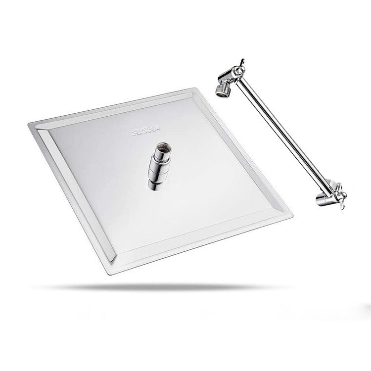 Modern Square Showerhead Wall-Mount Standard Spray Fixed Shower Head Silver Clearhalo 'Bathroom Remodel & Bathroom Fixtures' 'Home Improvement' 'home_improvement' 'home_improvement_shower_heads' 'Shower Heads' 'shower_heads' 'Showers & Bathtubs Plumbing' 'Showers & Bathtubs' 7012100