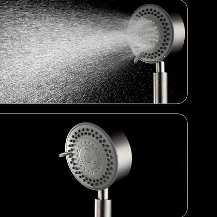 Standard Spray Shower Head Polished Nickel Round Hand Shower Clearhalo 'Bathroom Remodel & Bathroom Fixtures' 'Home Improvement' 'home_improvement' 'home_improvement_shower_heads' 'Shower Heads' 'shower_heads' 'Showers & Bathtubs Plumbing' 'Showers & Bathtubs' 7012112