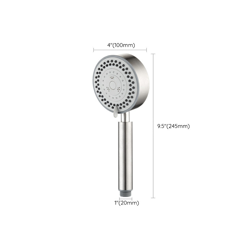 Standard Spray Shower Head Polished Nickel Round Hand Shower Clearhalo 'Bathroom Remodel & Bathroom Fixtures' 'Home Improvement' 'home_improvement' 'home_improvement_shower_heads' 'Shower Heads' 'shower_heads' 'Showers & Bathtubs Plumbing' 'Showers & Bathtubs' 7012119