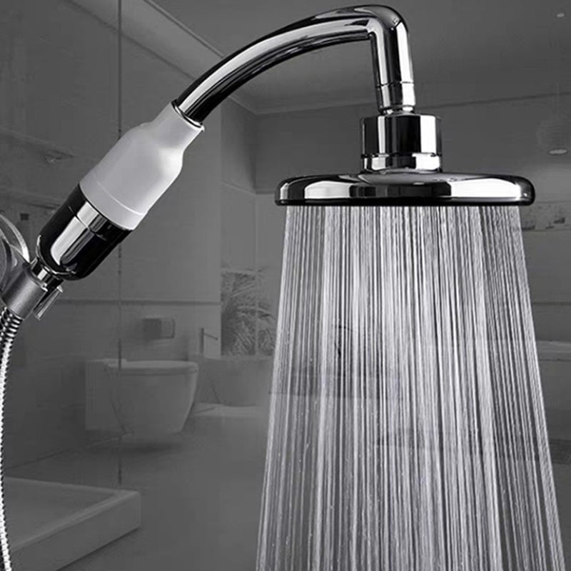 Hand Shower Standard Spray Wall Supply Holder Handheld Shower Head 6"L x 6"W Silver Clearhalo 'Bathroom Remodel & Bathroom Fixtures' 'Home Improvement' 'home_improvement' 'home_improvement_shower_heads' 'Shower Heads' 'shower_heads' 'Showers & Bathtubs Plumbing' 'Showers & Bathtubs' 7012124