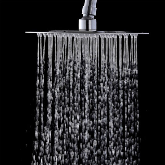 Wall-Mount Shower Head Stainless Steel Fixed Shower Head with Shower Arm Clearhalo 'Bathroom Remodel & Bathroom Fixtures' 'Home Improvement' 'home_improvement' 'home_improvement_shower_heads' 'Shower Heads' 'shower_heads' 'Showers & Bathtubs Plumbing' 'Showers & Bathtubs' 7012133