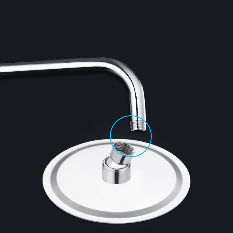 Wall-Mount Shower Head Stainless Steel Fixed Shower Head with Shower Arm Clearhalo 'Bathroom Remodel & Bathroom Fixtures' 'Home Improvement' 'home_improvement' 'home_improvement_shower_heads' 'Shower Heads' 'shower_heads' 'Showers & Bathtubs Plumbing' 'Showers & Bathtubs' 7012136