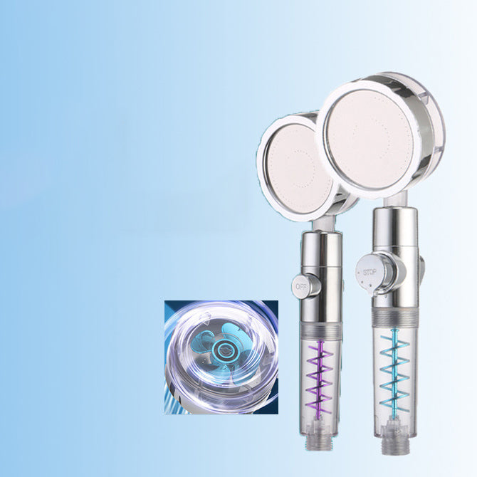 Creative Metal Shower Head Adjustable Water Flow Round Handheld Shower Head Clearhalo 'Bathroom Remodel & Bathroom Fixtures' 'Home Improvement' 'home_improvement' 'home_improvement_shower_heads' 'Shower Heads' 'shower_heads' 'Showers & Bathtubs Plumbing' 'Showers & Bathtubs' 7012191