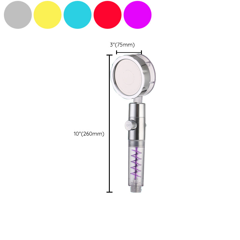 Creative Metal Shower Head Adjustable Water Flow Round Handheld Shower Head Clearhalo 'Bathroom Remodel & Bathroom Fixtures' 'Home Improvement' 'home_improvement' 'home_improvement_shower_heads' 'Shower Heads' 'shower_heads' 'Showers & Bathtubs Plumbing' 'Showers & Bathtubs' 7012205