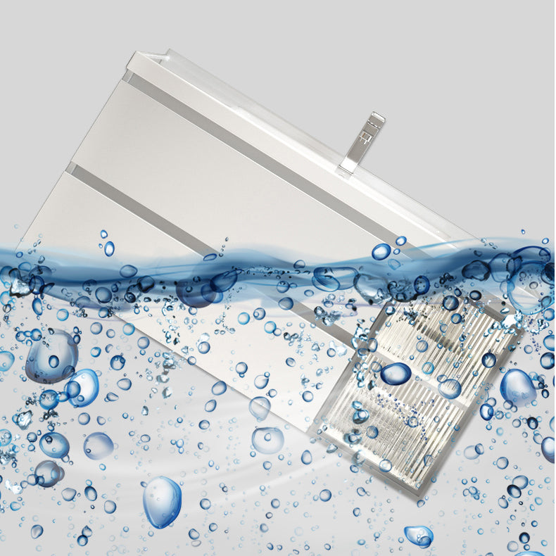 White Vanity Single Sink Rectangular 2 Drawers Wall-Mounted Bath Vanity with Mirror Clearhalo 'Bathroom Remodel & Bathroom Fixtures' 'Bathroom Vanities' 'bathroom_vanities' 'Home Improvement' 'home_improvement' 'home_improvement_bathroom_vanities' 7017993