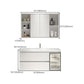 White Vanity Single Sink Rectangular 2 Drawers Wall-Mounted Bath Vanity with Mirror Clearhalo 'Bathroom Remodel & Bathroom Fixtures' 'Bathroom Vanities' 'bathroom_vanities' 'Home Improvement' 'home_improvement' 'home_improvement_bathroom_vanities' 7017998