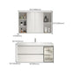 White Vanity Single Sink Rectangular 2 Drawers Wall-Mounted Bath Vanity with Mirror Clearhalo 'Bathroom Remodel & Bathroom Fixtures' 'Bathroom Vanities' 'bathroom_vanities' 'Home Improvement' 'home_improvement' 'home_improvement_bathroom_vanities' 7017999