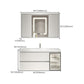 White Vanity Single Sink Rectangular 2 Drawers Wall-Mounted Bath Vanity with Mirror Clearhalo 'Bathroom Remodel & Bathroom Fixtures' 'Bathroom Vanities' 'bathroom_vanities' 'Home Improvement' 'home_improvement' 'home_improvement_bathroom_vanities' 7018010