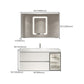 White Vanity Single Sink Rectangular 2 Drawers Wall-Mounted Bath Vanity with Mirror Clearhalo 'Bathroom Remodel & Bathroom Fixtures' 'Bathroom Vanities' 'bathroom_vanities' 'Home Improvement' 'home_improvement' 'home_improvement_bathroom_vanities' 7018014