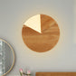 8"/11" Wide Sector Wall Light Sconce Nordic Wood LED Bedside Wall Lamp in White/Warm Light Clearhalo 'Wall Lamps & Sconces' 'Wall Lights' Lighting' 702002