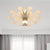 Nordic 1 Bulb Semi Flush Light Fixture White Dandelion LED Flush Mount with Acrylic Shade in White/Warm Light White Clearhalo 'Ceiling Lights' 'Close To Ceiling Lights' 'Close to ceiling' 'Semi-flushmount' Lighting' 702057