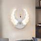 Swan Iron Wall Light Sconce Cartoon White/Pink Finish LED Wall Lamp Fixture with Acrylic Wing in White/Warm Light Clearhalo 'Wall Lamps & Sconces' 'Wall Lights' Lighting' 702084