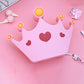 Pink Finish Crown Shape Wall Light Sconce Cartoon LED Plastic Wall Mount Lamp Fixture Clearhalo 'Wall Lamps & Sconces' 'Wall Lights' Lighting' 702270