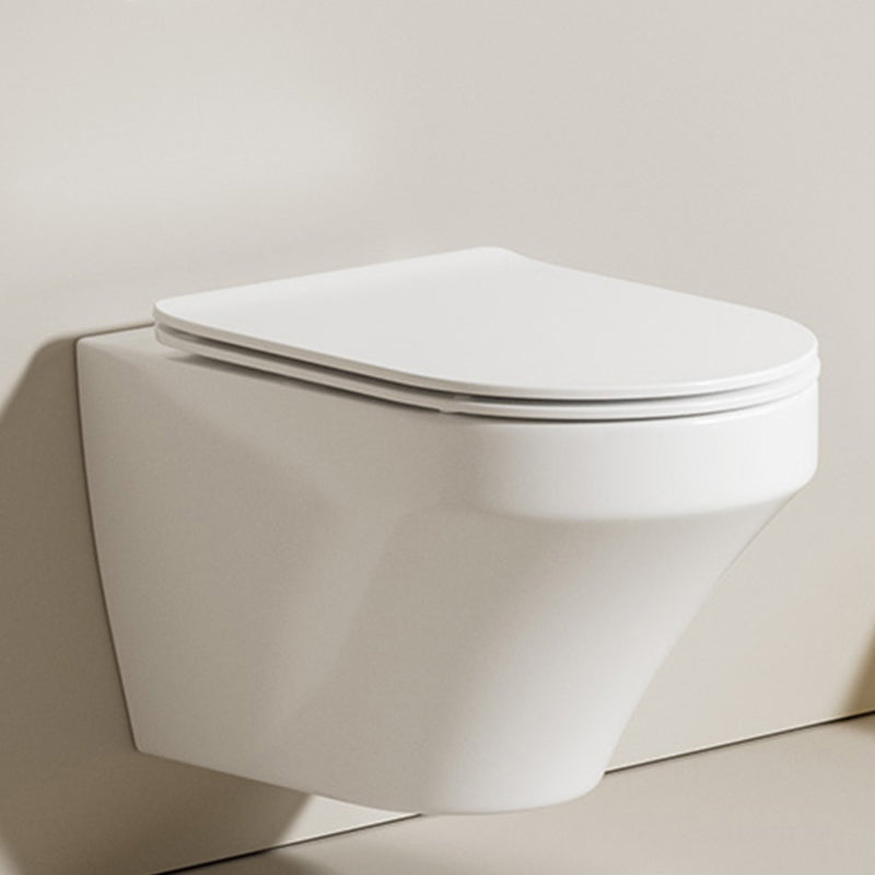 Modern White Ceramic Flush Toilet Wall Mount Toilet Bowl for Washroom Toilet with Tanker Clearhalo 'Bathroom Remodel & Bathroom Fixtures' 'Home Improvement' 'home_improvement' 'home_improvement_toilets' 'Toilets & Bidets' 'Toilets' 7023261