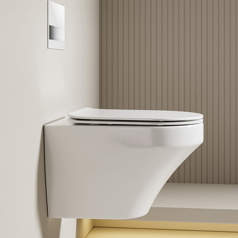 Modern White Ceramic Flush Toilet Wall Mount Toilet Bowl for Washroom Clearhalo 'Bathroom Remodel & Bathroom Fixtures' 'Home Improvement' 'home_improvement' 'home_improvement_toilets' 'Toilets & Bidets' 'Toilets' 7023266