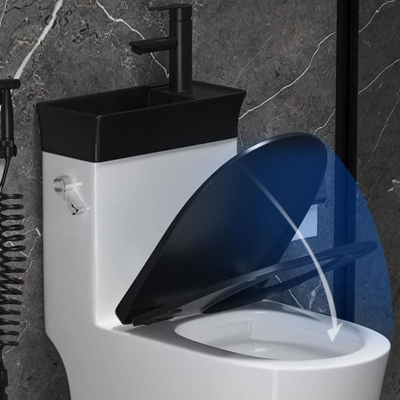 Modern White Ceramic Flush Toilet Floor Mounted Urine Toilet with Seat for Washroom Clearhalo 'Bathroom Remodel & Bathroom Fixtures' 'Home Improvement' 'home_improvement' 'home_improvement_toilets' 'Toilets & Bidets' 'Toilets' 7023280