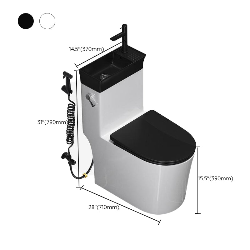 Modern White Ceramic Flush Toilet Floor Mounted Urine Toilet with Seat for Washroom Clearhalo 'Bathroom Remodel & Bathroom Fixtures' 'Home Improvement' 'home_improvement' 'home_improvement_toilets' 'Toilets & Bidets' 'Toilets' 7023282
