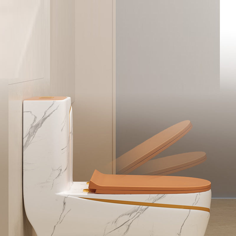 Traditional Orange Ceramic Flush Toilet Floor Mounted Urine Toilet for Washroom Clearhalo 'Bathroom Remodel & Bathroom Fixtures' 'Home Improvement' 'home_improvement' 'home_improvement_toilets' 'Toilets & Bidets' 'Toilets' 7023295