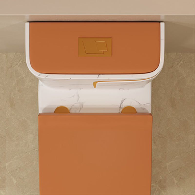 Traditional Orange Ceramic Flush Toilet Floor Mounted Urine Toilet for Washroom Clearhalo 'Bathroom Remodel & Bathroom Fixtures' 'Home Improvement' 'home_improvement' 'home_improvement_toilets' 'Toilets & Bidets' 'Toilets' 7023296