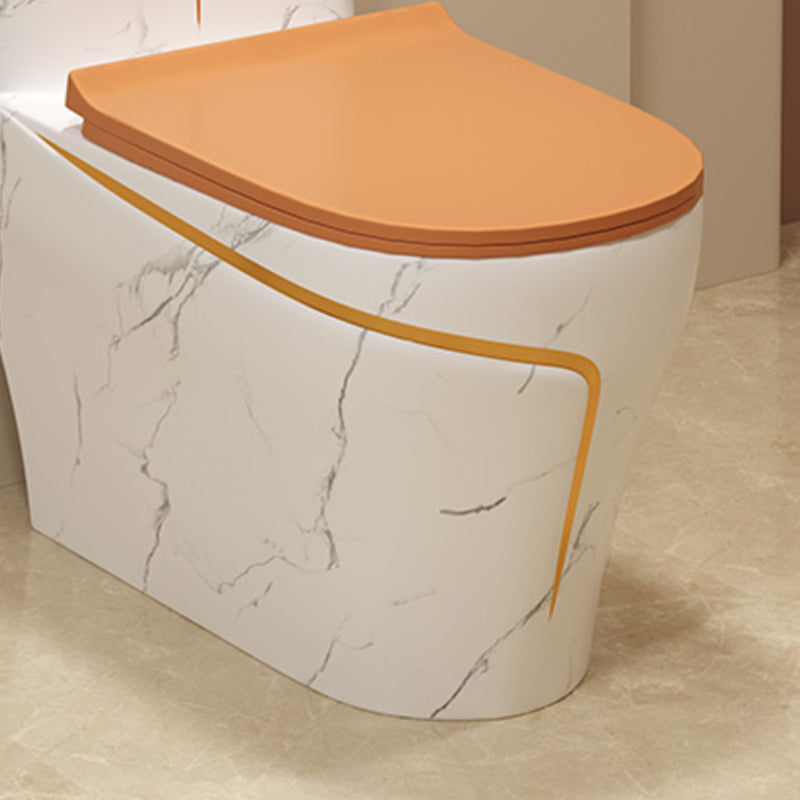 Traditional Orange Ceramic Flush Toilet Floor Mounted Urine Toilet for Washroom Clearhalo 'Bathroom Remodel & Bathroom Fixtures' 'Home Improvement' 'home_improvement' 'home_improvement_toilets' 'Toilets & Bidets' 'Toilets' 7023297
