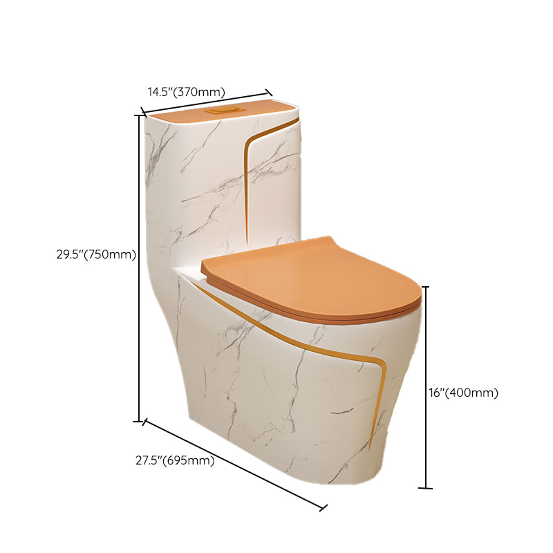 Traditional Orange Ceramic Flush Toilet Floor Mounted Urine Toilet for Washroom Clearhalo 'Bathroom Remodel & Bathroom Fixtures' 'Home Improvement' 'home_improvement' 'home_improvement_toilets' 'Toilets & Bidets' 'Toilets' 7023299