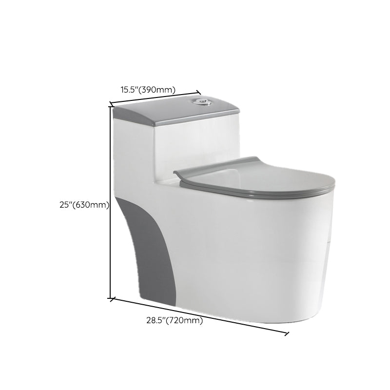 Traditional Gray Ceramic Flush Toilet Floor Mounted Urine Toilet for Washroom Clearhalo 'Bathroom Remodel & Bathroom Fixtures' 'Home Improvement' 'home_improvement' 'home_improvement_toilets' 'Toilets & Bidets' 'Toilets' 7023319