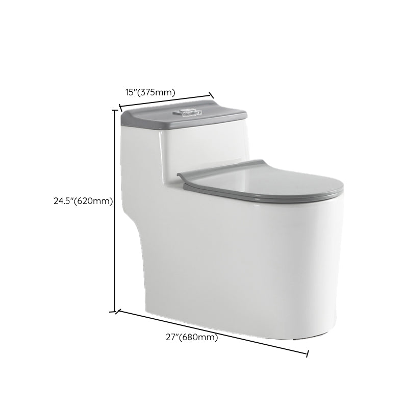 Traditional Gray Ceramic Flush Toilet Floor Mounted Urine Toilet for Washroom Clearhalo 'Bathroom Remodel & Bathroom Fixtures' 'Home Improvement' 'home_improvement' 'home_improvement_toilets' 'Toilets & Bidets' 'Toilets' 7023321