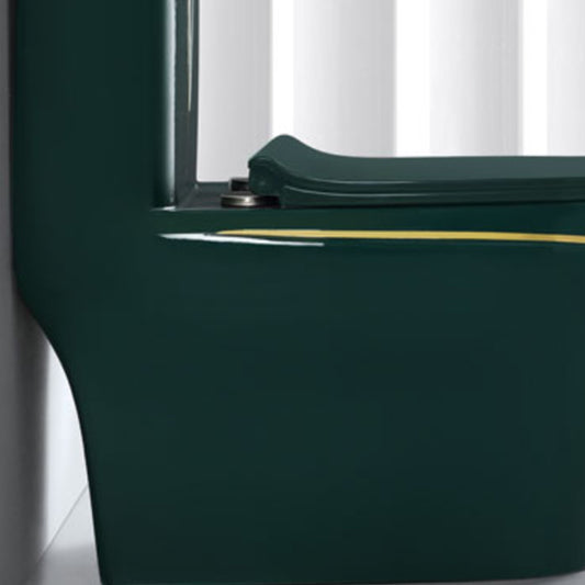 Traditional Green Ceramic Flush Toilet Floor Mounted Urine Toilet for Washroom Clearhalo 'Bathroom Remodel & Bathroom Fixtures' 'Home Improvement' 'home_improvement' 'home_improvement_toilets' 'Toilets & Bidets' 'Toilets' 7023333
