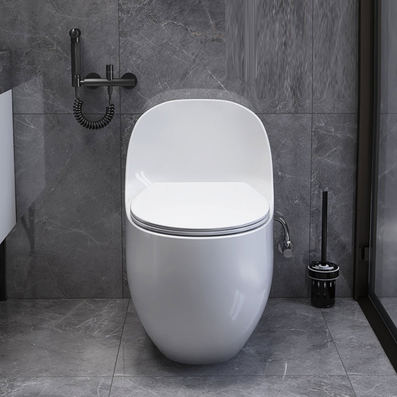 Modern Ceramic Flush Toilet Floor Mounted Urine Toilet with Slow Close Seat for Washroom Clearhalo 'Bathroom Remodel & Bathroom Fixtures' 'Home Improvement' 'home_improvement' 'home_improvement_toilets' 'Toilets & Bidets' 'Toilets' 7023350